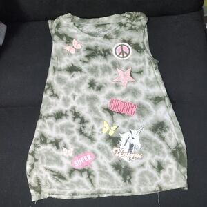 Unique Green Tie-Dye Kids Shirt